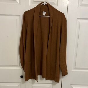 J. Crew Tan Open Front Cardigan